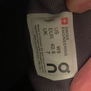 On cloud shoes